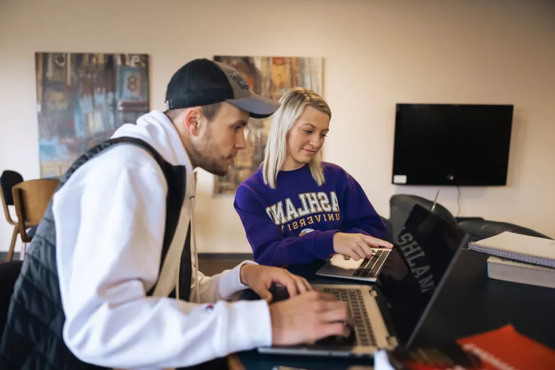 student on laptop